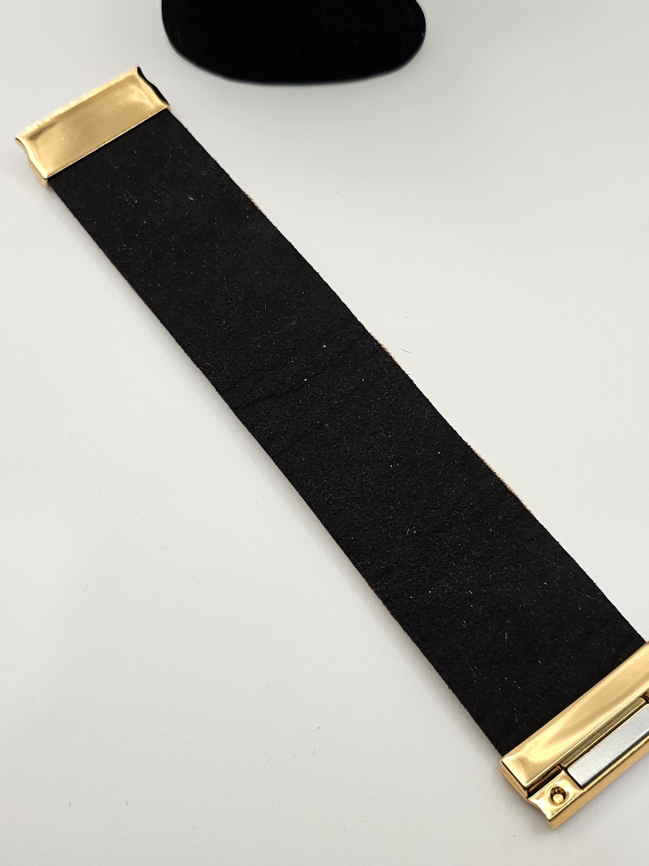 New Petalura "Treasure Road" Magnetic Cuff Bracelet Vegan Leather Various Stones — image 3 of 8